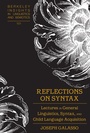 Cover: Reflections on Syntax - Peter Lang Verlag