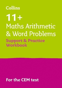 Enlarge image Cover: 11+ Maths Arithmetic and Word Problems Support and Practice Workbook - Collins