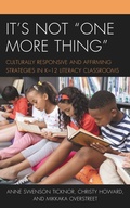 Cover: It's Not "One More Thing" - Rowman & Littlefield Publishers