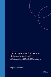 Enlarge image Cover: On the Nature of the Syntax-Phonology Interface - Brassey's (UK) Ltd