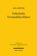 Abbildung von: Fehlerhafte Vorstandsbeschluesse - Mohr Siebeck