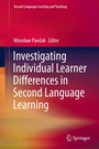 Cover: Investigating Individual Learner Differences in Second Language Learning - Springer
