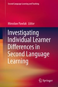 Cover: Investigating Individual Learner Differences in Second Language Learning - Springer