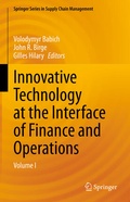 Cover: Innovative Technology at the Interface of Finance and Operations - Springer