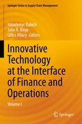Cover: Innovative Technology at the Interface of Finance and Operations - Springer