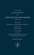 Cover: IV. Biography and Antiquarian Literature A. Biography. Fascicle 5. The First Century BC and Hellenistic Authors of Uncertain Date [Nos. 1035-1045] - Brill