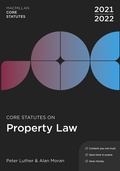 Cover: Core Statutes on Property Law 2021-22 - Red Globe Press
