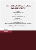 Cover: Mittelhochdeutsches W&ouml;rterbuch. Zweiter Band, Lieferung 6: hin&uuml;ber - holzschuoherin, Lieferung 7: holzst&icirc;c - iruele - Hirzel