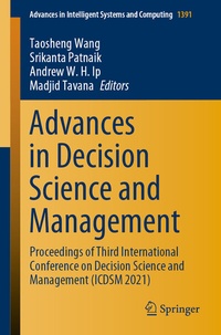 Enlarge image Cover: Advances in Decision Science and Management - Springer