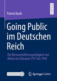 Abbildung von: Going Public im Deutschen Reich - Springer Gabler