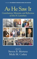 Cover: As He Saw It - Information Age Publishing