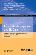 Cover: Information Management and Big Data - Springer