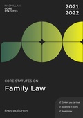 Cover: Core Statutes on Family Law 2021-22 - Red Globe Press