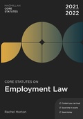 Cover: Core Statutes on Employment Law 2021-22 - Red Globe Press