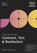 Cover: Core Statutes on Contract, Tort & Restitution 2021-22 - Red Globe Press
