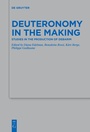 Cover: Deuteronomy in the Making - De Gruyter