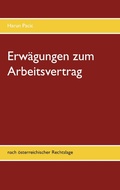 Cover: Erw&auml;gungen zum Arbeitsvertrag - Books on Demand