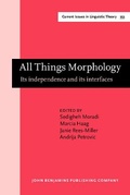 Cover: All Things Morphology - John Benjamins Publishing Co