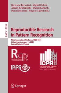 Enlarge image Cover: Reproducible Research in Pattern Recognition - Springer