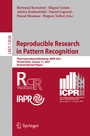 Cover: Reproducible Research in Pattern Recognition - Springer