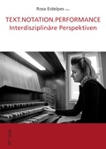 Cover: TEXT.NOTATION.PERFORMANCE - Praesens Verlag