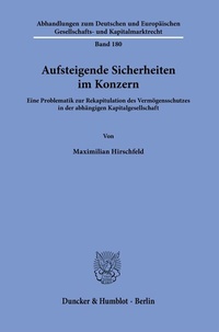 Abbildung von: Aufsteigende Sicherheiten im Konzern. - Duncker & Humblot