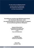 Bild: Korrelationen zwischen dem Befiederungszustand, der intestinalen Mikrobiota, sowie von pathohistologischen Untersuchungen an Organen bei konventionell gehaltenen Mastputen - Mensch & Buch
