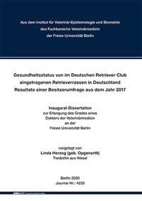 Abbildung von: Gesundheitsstatus von im Deutschen Retriever Club eingetragenen Retrieverrassen in Deutschland - Resultate einer Besitzerumfrage aus dem Jahr 2017 - Mensch & Buch