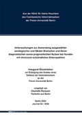 Bild: Untersuchungen zur Anwendung ausgew&auml;hlter serologischer und f&auml;kaler Biomarker und deren diagnostischen sowie prognostischen Nutzen bei Hunden mit chronischentz&uuml;ndlichen Entero - Mensch & Buch