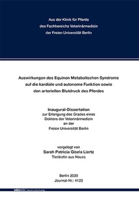 Abbildung von: Auswirkungen des Equinen Metabolischen Syndroms auf die kardiale und autonome Funktion sowie den arteriellen Blutdruck des Pferdes - Mensch & Buch