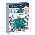 Cover: Louise Cunningham Merry and Bright 12 Days of Christmas Advent Puzzle Calendar - Mudpuppy Press