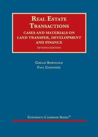 Enlarge image Cover: Real Estate Transactions - West Academic Press