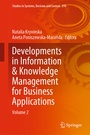Cover: Developments in Information & Knowledge Management for Business Applications - Springer