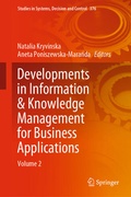 Cover: Developments in Information & Knowledge Management for Business Applications - Springer