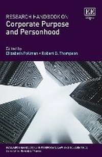 Abbildung von: Research Handbook on Corporate Purpose and Personhood - Edward Elgar Publishing