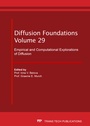 Cover: Empirical and Computational Explorations of Diffusion - Trans Tech Publications Ltd