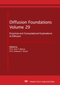 Cover: Empirical and Computational Explorations of Diffusion - Trans Tech Publications Ltd