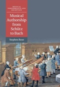 Cover: Musical Authorship from Schuetz to Bach - Cambridge University Press