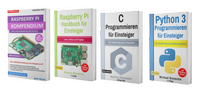 Enlarge image Cover: Raspberry Pi Kompendium + Raspberry Pi Handbuch für Einsteiger + C Programmieren für Einsteiger + Python 3 Programmieren für Einsteiger - BMU Media Verlag