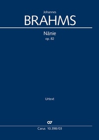 Abbildung von: Nänie (Klavierauszug) - Carus-Verlag