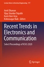 Cover: Recent Trends in Electronics and Communication - Springer