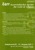 Cover: &Ouml;sterreichisches Archiv f&uuml;r Recht und Religion - PL&Ouml;CHL Bernhard
