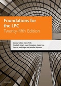 Cover: Foundations for the LPC - Oxford University Press