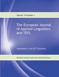 Cover: The European Journal of Applied Linguistics and TEFL Volume 10 Number 1 - LinguaBooks