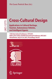 Abbildung von: Cross-Cultural Design. Applications in Cultural Heritage, Tourism, Autonomous Vehicles, and Intelligent Agents - Springer