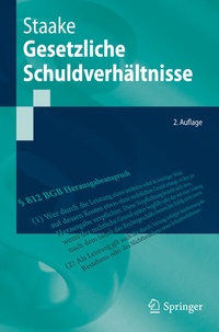 Abbildung von: Gesetzliche Schuldverhältnisse - Springer