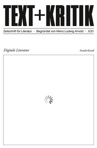 Enlarge image Cover: Digitale Literatur II - edition text + kritik
