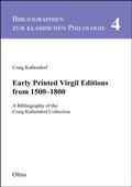 Cover: Early Printed Virgil Editions from 1500-1800 - Georg Olms Verlag