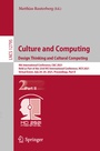 Cover: Culture and Computing. Design Thinking and Cultural Computing - Springer