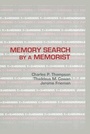 Cover: Memory Search By A Memorist - Psychology Press Ltd